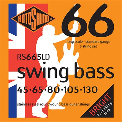 ROTOSOUND RS665LD SWING BASS 66 5-STRING HEAVY - 45-130 LONG SCALE