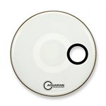 AQUARIAN REGULATOR RSM WHITE WITH OFFSET SMALL HOLE BASS DRUM 22
