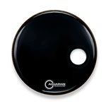 AQUARIAN REGULATOR RSM BLACK WITH OFFSET SMALL HOLE BASS DRUM 24