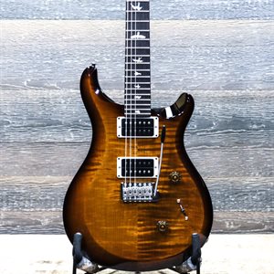 PRS S2 CUSTOM 24 FLAMED MAPLE TOP BLACK AMBER ELECTRIC GUITAR W/BAG #S2079189