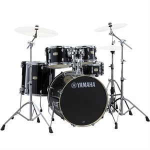 YAMAHA STAGE CUSTOM RAVEN BLACK 5PCS SHELL PACK W/HW780 SBX0F57-RB