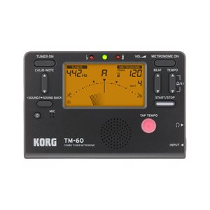 KORG TM60BK COMPACT TUNER & METRONOME, BLACK