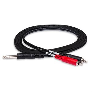 HOSA TRS-204 INSERT CABLE 1/4 IN TRS TO DUAL RCA, 4M