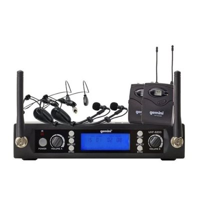 GEMINI UHF-6200HL-R2 PLL HEADSET DUAL 512 TO 537.5