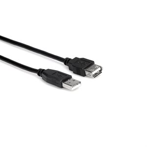 HOSA USB-210AF HIGH SPEED USB EXTENSION CABLE TYPE A TO TYPE A, 10-FOOT