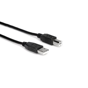 HOSA USB-215AB HIGH SPEED USB CABLE TYPE A À TYPE B, 15 PIEDS