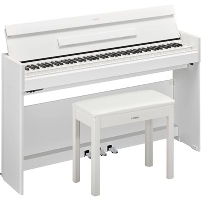 YAMAHA YDP-S35 SLIM SIZE, 88-KEY MODEL OF THE ARIUS DIGITAL PIANO BENCH SET, WHITE YAMAHA YDP-S35 SLIM SIZE, 88-KEY MODEL OF THE ARIUS DIGITAL PIANO BENCH SET, WHITE