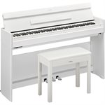 YAMAHA YDP-S35 SLIM SIZE, 88-KEY MODEL OF THE ARIUS DIGITAL PIANO BENCH SET, WHITE