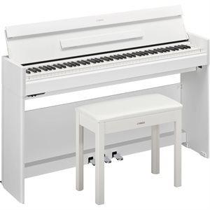 YAMAHA YDP-S35 SLIM SIZE, 88-KEY MODEL OF THE ARIUS DIGITAL PIANO BENCH SET, WHITE