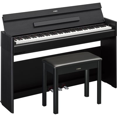 YAMAHA YDP-S55 SLIM SIZE, 88-KEY MODEL OF THE ARIUS DIGITAL PIANO BENCH SET, BLACK