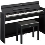 YAMAHA YDP-S55 SLIM SIZE, 88-KEY MODEL OF THE ARIUS DIGITAL PIANO BENCH SET, BLACK