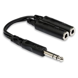 HOSA YPP-118 Y CABLE 1/4 IN TRS TO DUAL 1/4 IN TRSF
