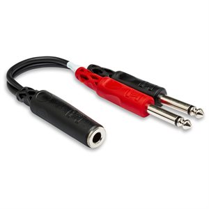 HOSA YPP-136 STEREO BREAKOUT 1/4 IN TRSF À DUAL 1/4 IN TS