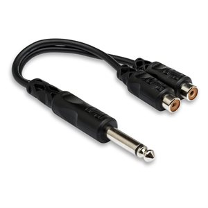 HOSA YPR-103 Y CABLE 1/4 IN TS TO DUAL RCAF