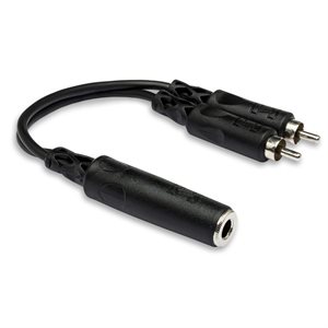HOSA YPR-131 Y CABLE 1/4 IN TSF À DUAL RCA