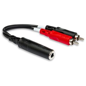 HOSA YPR-257 STEREO BREAKOUT 1/4 IN TRSF À DUAL RCA
